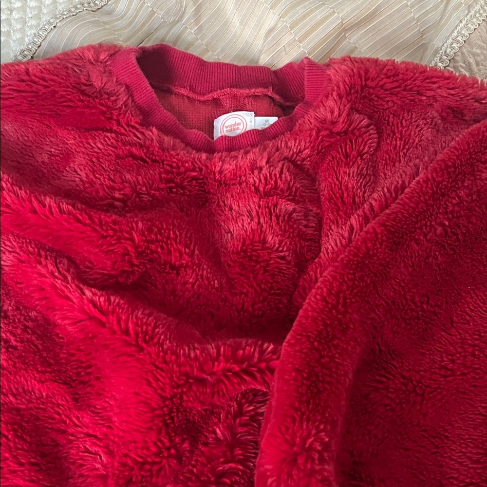 Wonder Nation Red Fuzzy Kids Sweater - Picture 4 of 6